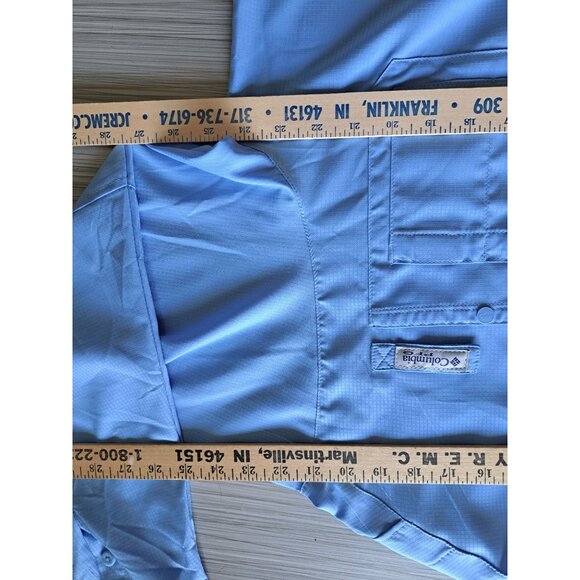 Lot of 2 Columbia PFG Omni-Shade Long-Sleeve Fishing Shirts Coral Blue Vented L - Picture 11 of 16